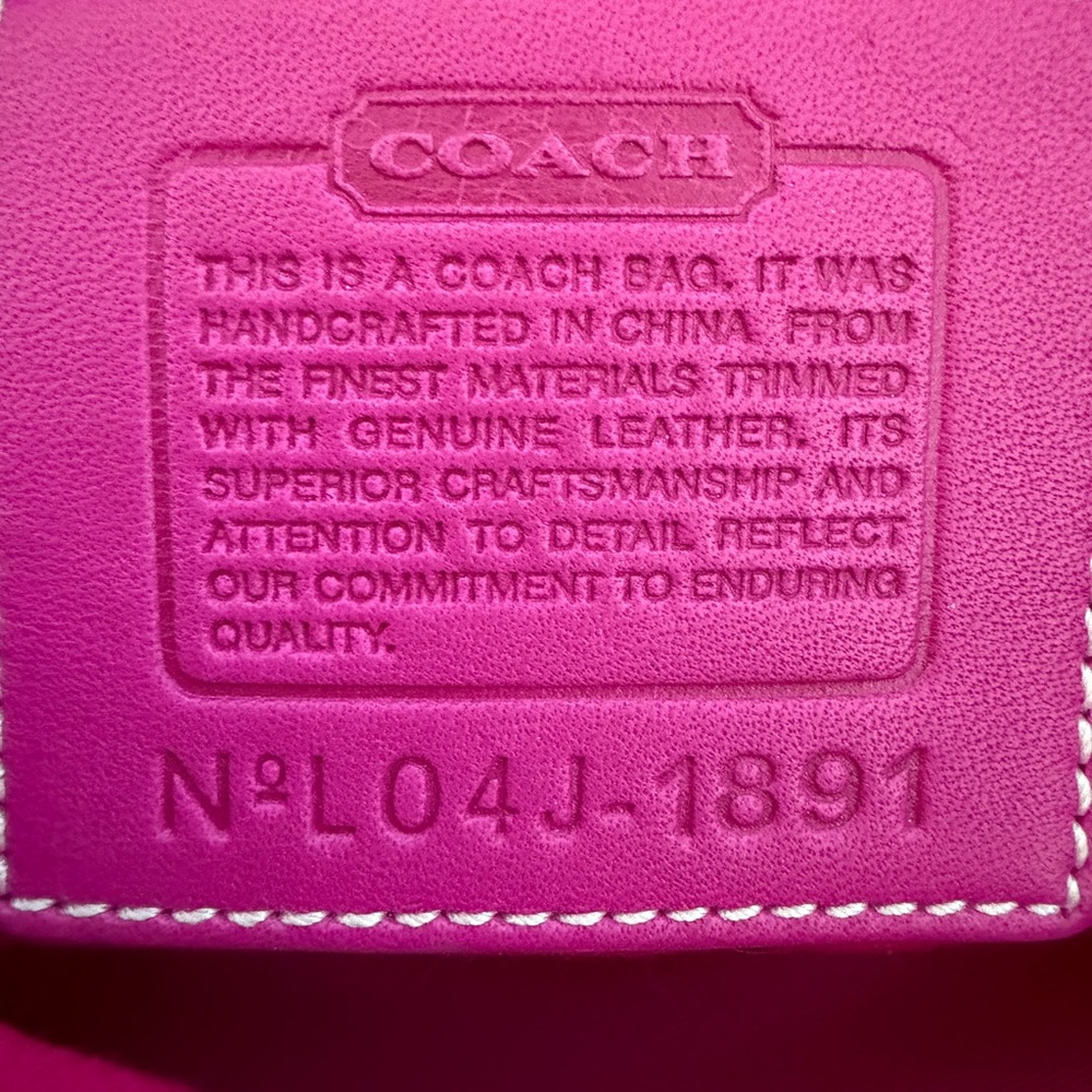 Rare Coach Y2K Fuchsia satin Shoulder Bag - Picture 2 of 16